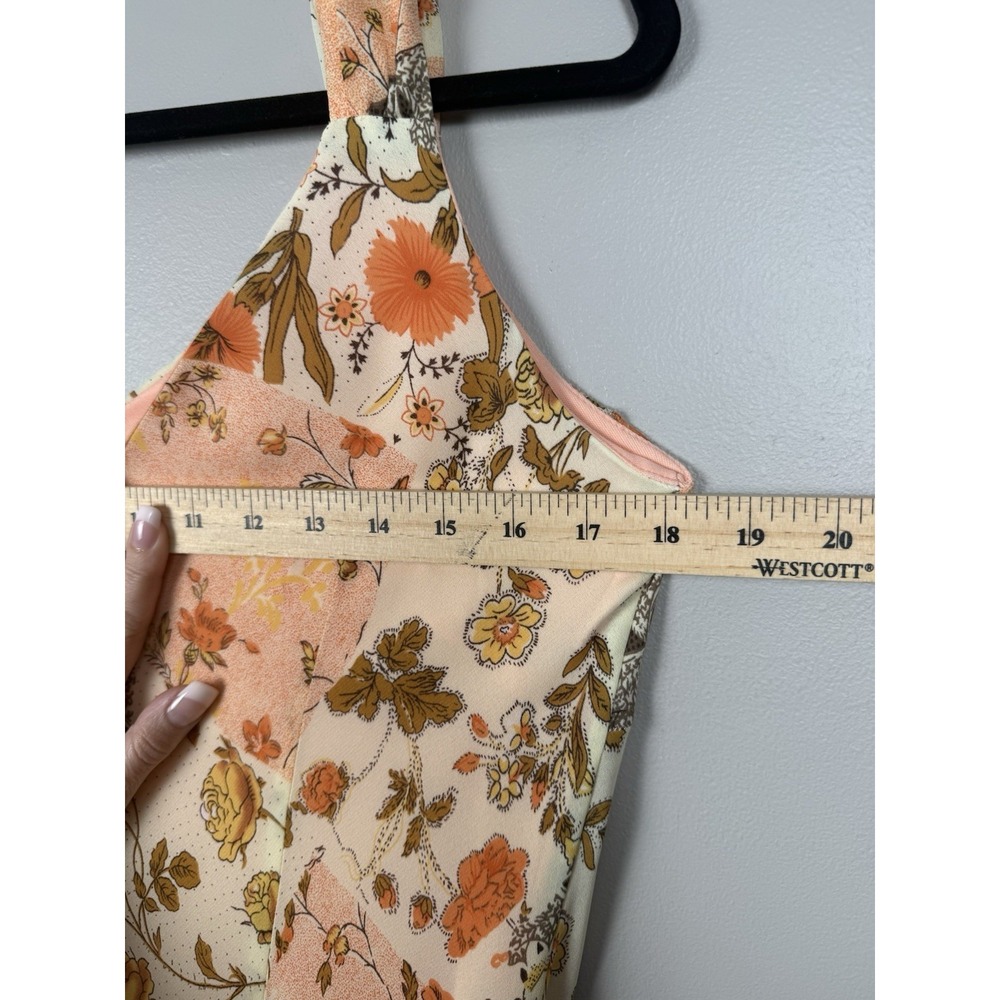 Vintage K‎ & Company Dress Floral Patchwork Ruffle Tiered Boho Maxi Y2K Size 12 - Picture 9 of 10
